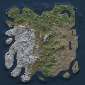 Thumbnail Rust Map: Procedural Map, Size: 4250, Seed: 88932659, 19 Monuments