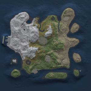 Thumbnail Rust Map: Procedural Map, Size: 2500, Seed: 80000, 9 Monuments