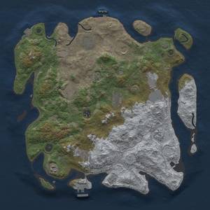 Thumbnail Rust Map: Procedural Map, Size: 4000, Seed: 379907994, 18 Monuments