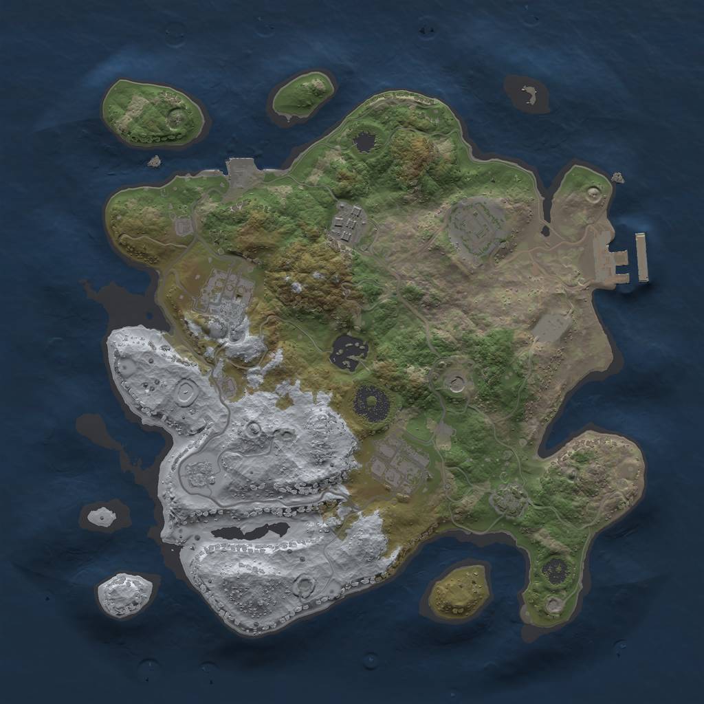 Rust Map: Procedural Map, Size: 2900, Seed: 1772838027, 12 Monuments