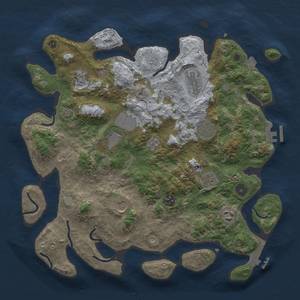 Thumbnail Rust Map: Procedural Map, Size: 3750, Seed: 337291982, 17 Monuments