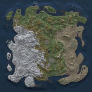 Thumbnail Rust Map: Procedural Map, Size: 4500, Seed: 24029050, 19 Monuments