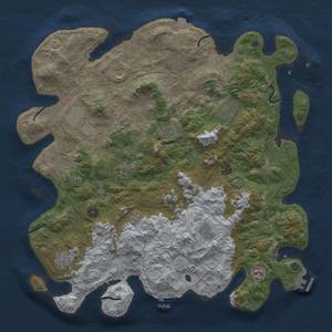 Thumbnail Rust Map: Procedural Map, Size: 4500, Seed: 841154318, 19 Monuments