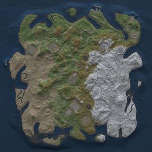 Thumbnail Rust Map: Procedural Map, Size: 4250, Seed: 922751016, 19 Monuments