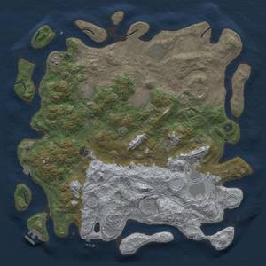 Thumbnail Rust Map: Procedural Map, Size: 4500, Seed: 1125070248, 19 Monuments