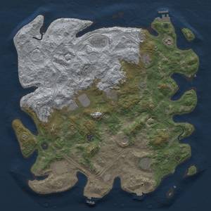 Thumbnail Rust Map: Procedural Map, Size: 4250, Seed: 524332890, 19 Monuments