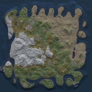 Thumbnail Rust Map: Procedural Map, Size: 4500, Seed: 533516418, 19 Monuments