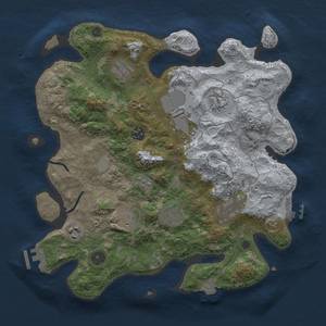 Thumbnail Rust Map: Procedural Map, Size: 3500, Seed: 1663519119, 17 Monuments