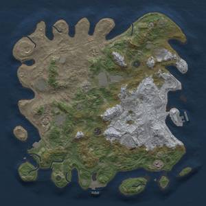 Thumbnail Rust Map: Procedural Map, Size: 4250, Seed: 966568428, 19 Monuments