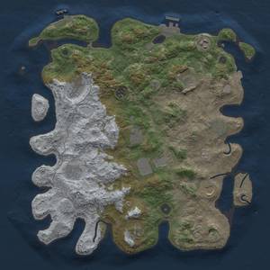 Thumbnail Rust Map: Procedural Map, Size: 4000, Seed: 32334, 19 Monuments