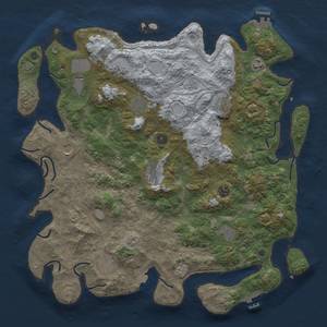 Thumbnail Rust Map: Procedural Map, Size: 4500, Seed: 2024409862, 19 Monuments