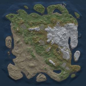 Thumbnail Rust Map: Procedural Map, Size: 4500, Seed: 1028211607, 19 Monuments