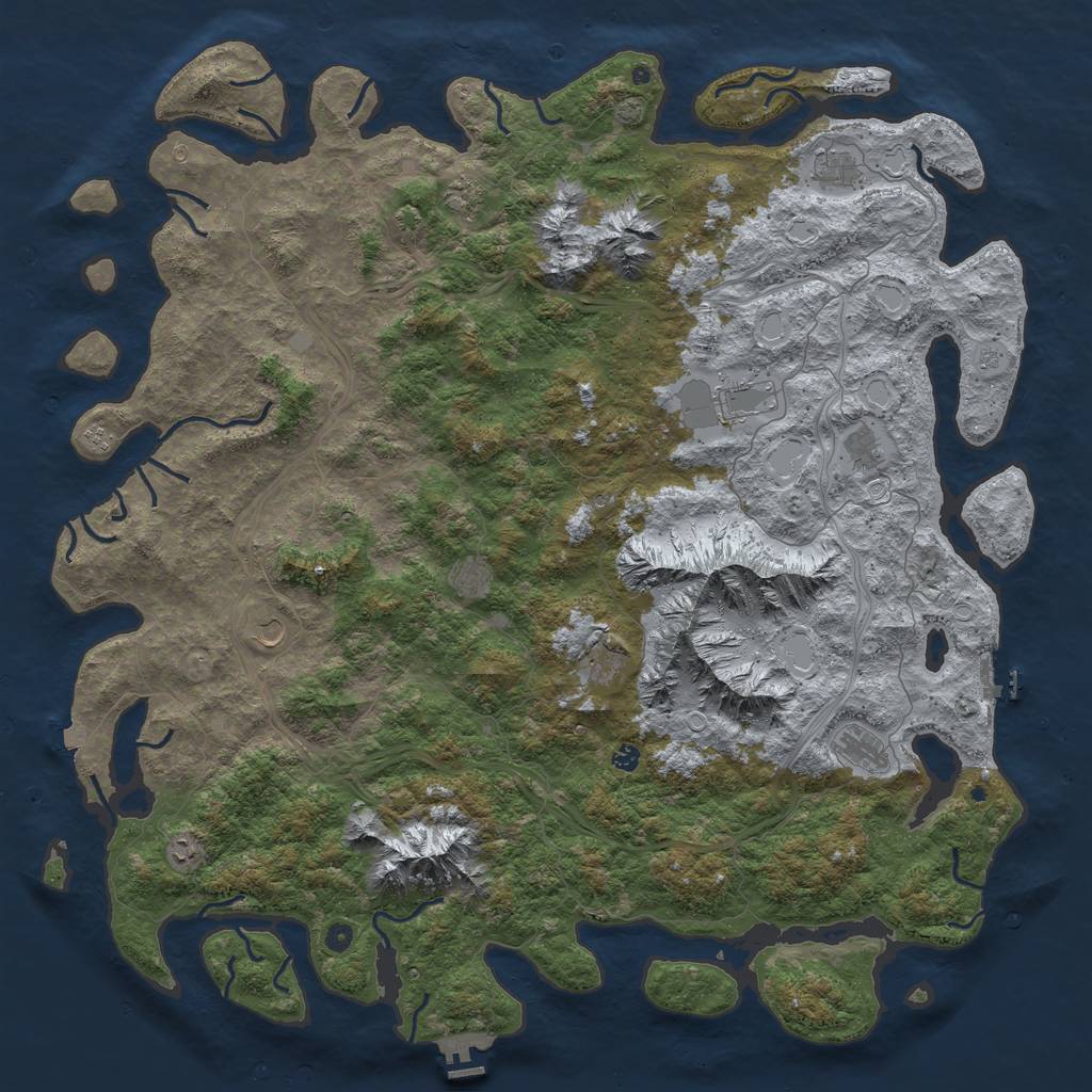 Rust Map: Procedural Map, Size: 6000, Seed: 1006383818, 19 Monuments