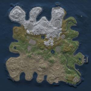 Thumbnail Rust Map: Procedural Map, Size: 3500, Seed: 1404960321, 15 Monuments