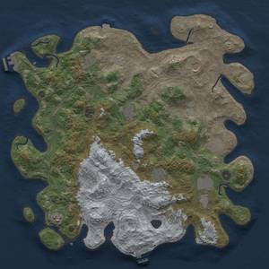 Thumbnail Rust Map: Procedural Map, Size: 4300, Seed: 135428, 19 Monuments