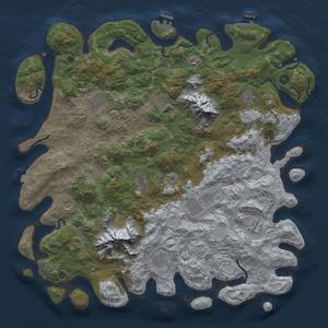 Thumbnail Rust Map: Procedural Map, Size: 5000, Seed: 235868978, 19 Monuments