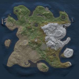 Thumbnail Rust Map: Procedural Map, Size: 3000, Seed: 974788754, 12 Monuments