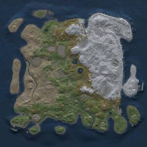 Thumbnail Rust Map: Procedural Map, Size: 3900, Seed: 55217658, 16 Monuments