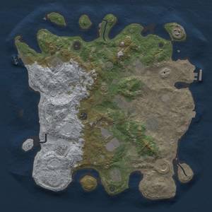 Thumbnail Rust Map: Procedural Map, Size: 3900, Seed: 100, 19 Monuments