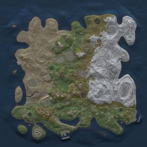 Thumbnail Rust Map: Procedural Map, Size: 4000, Seed: 412642077, 19 Monuments