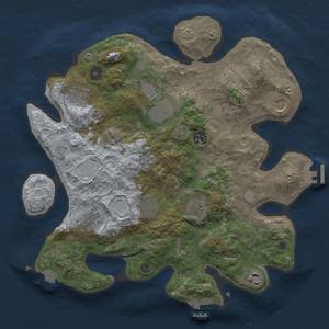 Thumbnail Rust Map: Procedural Map, Size: 3500, Seed: 190821093, 17 Monuments