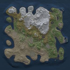 Thumbnail Rust Map: Procedural Map, Size: 3500, Seed: 370595293, 17 Monuments