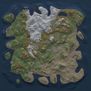 Thumbnail Rust Map: Procedural Map, Size: 4250, Seed: 1909766023, 19 Monuments