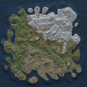 Thumbnail Rust Map: Procedural Map, Size: 4500, Seed: 2118076008, 19 Monuments