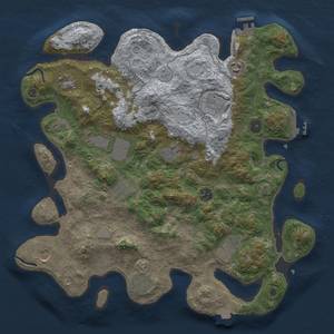 Thumbnail Rust Map: Procedural Map, Size: 4000, Seed: 2114610391, 19 Monuments