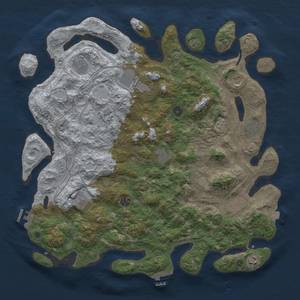 Thumbnail Rust Map: Procedural Map, Size: 4500, Seed: 45471084, 19 Monuments