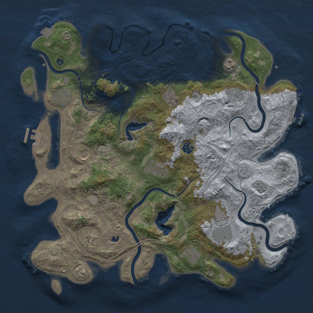 Rust Map: Procedural Map, Size: 4250, Seed: 1149698008, 17 Monuments