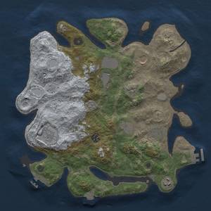 Thumbnail Rust Map: Procedural Map, Size: 3500, Seed: 456761237, 16 Monuments