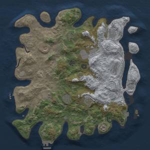 Thumbnail Rust Map: Procedural Map, Size: 4000, Seed: 1300943083, 19 Monuments