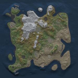 Thumbnail Rust Map: Procedural Map, Size: 3300, Seed: 988444189, 15 Monuments