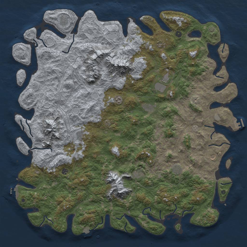 Rust Map: Procedural Map, Size: 6000, Seed: 1481715426, 19 Monuments