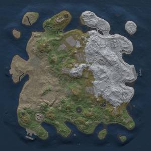 Thumbnail Rust Map: Procedural Map, Size: 3750, Seed: 11561156, 17 Monuments