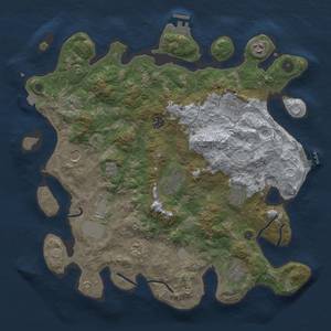 Thumbnail Rust Map: Procedural Map, Size: 4000, Seed: 624376732, 18 Monuments