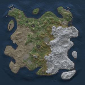 Thumbnail Rust Map: Procedural Map, Size: 3500, Seed: 832967572, 16 Monuments