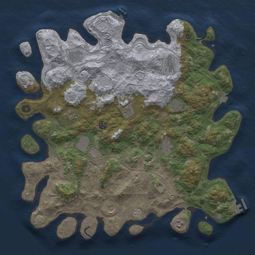 Rust Map: Procedural Map, Size: 4500, Seed: 793929819, 19 Monuments