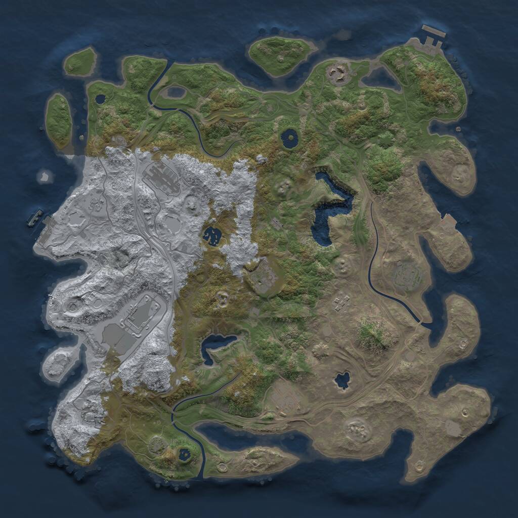Rust Map: Procedural Map, Size: 4250, Seed: 85400427, 15 Monuments