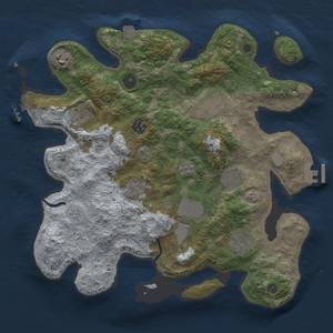 Thumbnail Rust Map: Procedural Map, Size: 3500, Seed: 1992693502, 17 Monuments