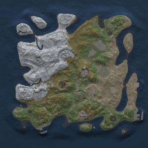 Thumbnail Rust Map: Procedural Map, Size: 3500, Seed: 725777251, 16 Monuments