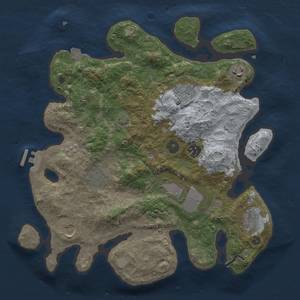 Thumbnail Rust Map: Procedural Map, Size: 3500, Seed: 1970366329, 15 Monuments