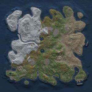 Thumbnail Rust Map: Procedural Map, Size: 3500, Seed: 307136406, 14 Monuments