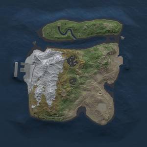 Thumbnail Rust Map: Procedural Map, Size: 2000, Seed: 745802820, 5 Monuments