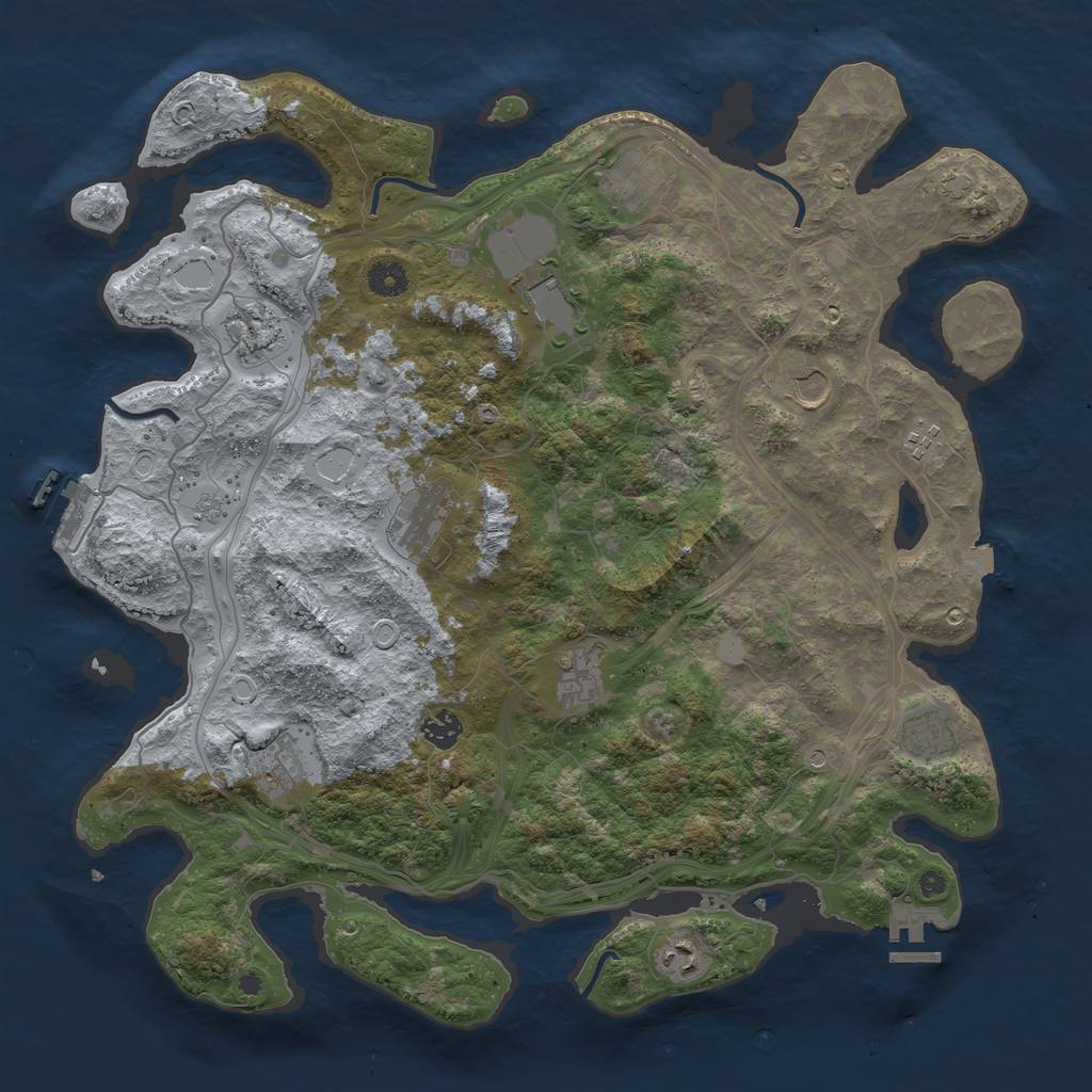 Rust Map: Procedural Map, Size: 4250, Seed: 985, 19 Monuments