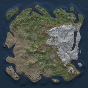 Thumbnail Rust Map: Procedural Map, Size: 4250, Seed: 1952004034, 18 Monuments