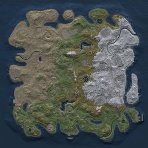 Thumbnail Rust Map: Procedural Map, Size: 4300, Seed: 155013629, 17 Monuments