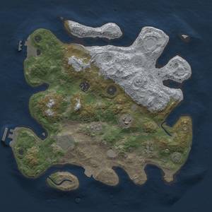 Thumbnail Rust Map: Procedural Map, Size: 3200, Seed: 519703475, 13 Monuments