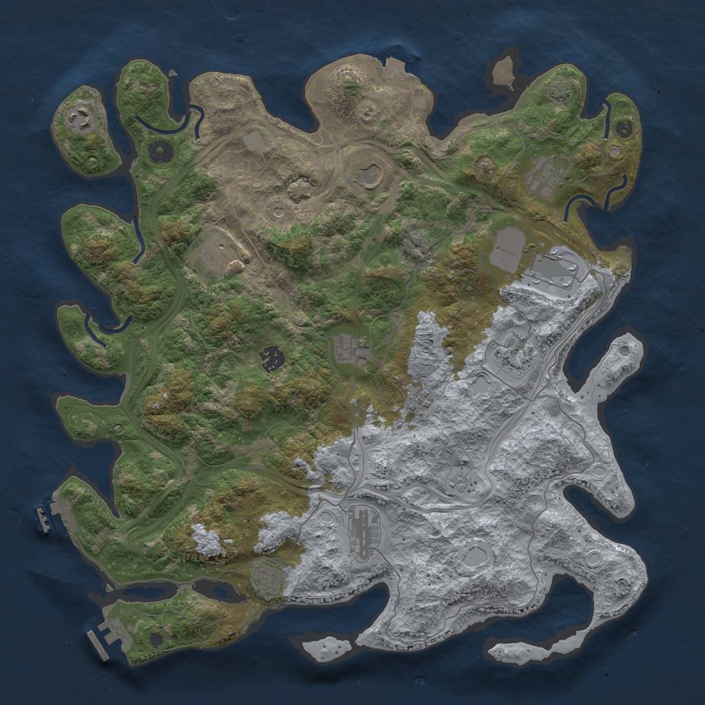 Rust Map: Procedural Map, Size: 4250, Seed: 1588217668, 19 Monuments